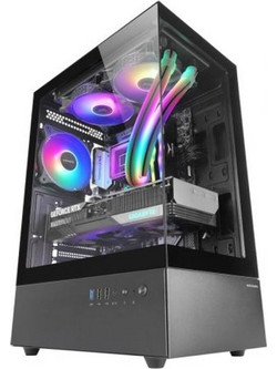 Mars Gaming MC-XO Black Gaming Midi Tower Κουτί Υπολογιστή RGB με Πλαϊνό Παράθυρο