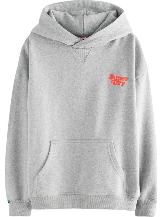 Superdry Παιδικό Φούτερ με Κουκούλα Γκρι B2010017A-07Q