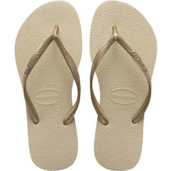 Havaianas Γυναικείες Σαγιονάρες Αντιολισθητικές Χρυσές Μπεζ 4000030-2719