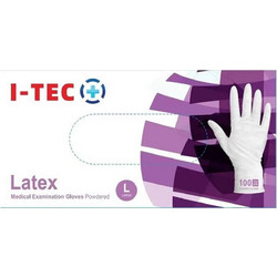 I-TEC Γάντια Λάτεξ χωρίς Πούδρα Λευκά 100τμχ