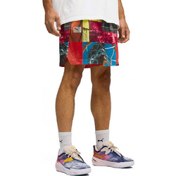 Puma Hooptopia Reversible 7" Αθλητική Ανδρική Βερμούδα Πολύχρωμη 632871-01