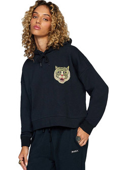RVCA Γυναικείο Φούτερ με Κουκούλα Μαύρο Z3HORCRVF1-3676