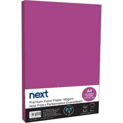 Next Χαρτόνι Α4 160gr/m² 100 Φύλλα Μωβ
