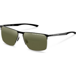 Porsche Design P8964 A Ανδρικά Γυαλιά Ηλίου Τετράγωνα Μεταλλικά Μαύρα με Καφέ Φακό