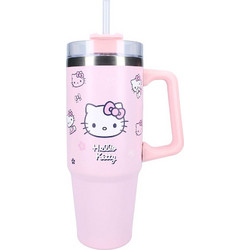 Vadobag Hello Kitty Bliss Παιδικό Παγούρι Θερμός Ανοξείδωτο με Καλαμάκι Ροζ 900ml