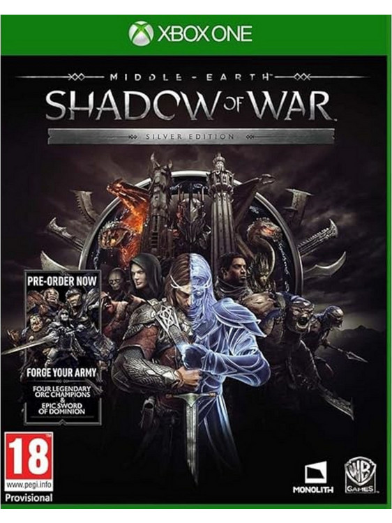 Middle-Earth Shadow Of War Silver Edition Steelbook Xbox One