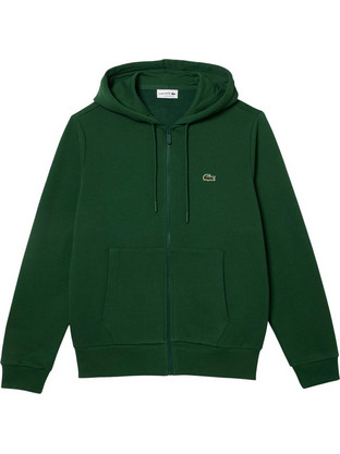 Lacoste Ανδρική Ζακέτα Φούτερ με Κουκούλα και Φερμουάρ Χακί 3SH9626-132