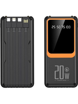 S113 Power Bank 10000mAh 20W με Θύρα USB-A & Θύρα USB-C Black