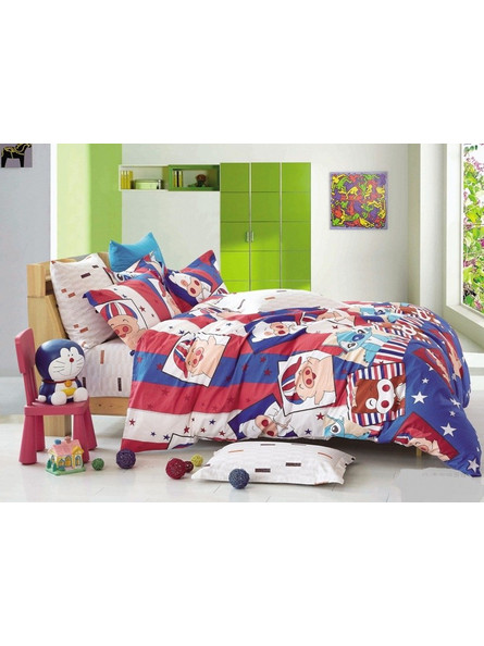 Mc Decor Σετ Παιδική Παπλωματοθήκη Μονή Βαμβακερή 160x240 Κόκκινη Μπλε