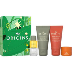 Origins Holiday Cleanse & Glow Essentials Origins Youthtopia Peptide Plumping Apple Cream 30ml + GinZing Brightening Eye Cream 5ml + Checks & Balances Frothy Face Wash 30ml + Checks & Balances Milky Oil Cleanser & Makeup Melter 30ml