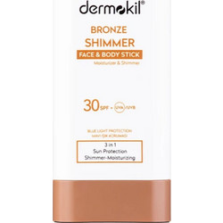 Dermokil Bronze Shimmer Αντηλιακό Stick Προσώπου & Σώματος με Χρώμα SPF30 20gr