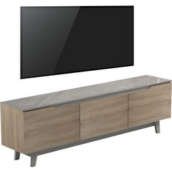 Pakoworld Έπιπλο Τηλεόρασης Ξύλινο Sonoma Μ180xΠ35xΥ48.5cm Kasandra 230-000080