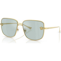 Versace VE2282 10029C Γυναικεία Γυαλιά Ηλίου Τετράγωνα Μεταλλικά Χρυσά με Μπλε Φακό