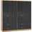 HomeMarkt Εξάφυλλη Ντουλάπα Ρούχων Caesar Ανθρακί 180x42.5x181cm HM21236.01
