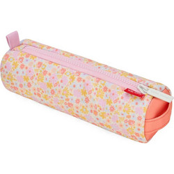 Hello Hossy Retro Flowers Κασετίνα Βαρελάκι Ροζ HH010770