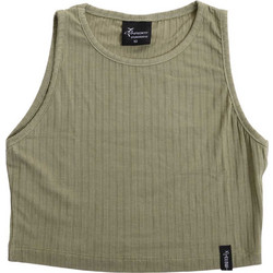 Target Παιδικό Crop Top Αμάνικο Χακί S25-14565-17