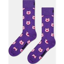 Happy Socks Pig Ανδρικές Κάλτσες Ψηλές με Σχέδια Μωβ P003167