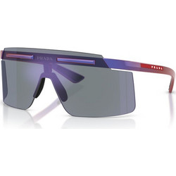 Prada PSB06S 26H10J Ανδρικά Γυαλιά Ηλίου Μάσκα Κοκάλινα Μωβ με Μαύρο Φακό