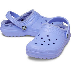 Crocs Ανατομικές Χειμερινές Παιδικές Παντόφλες για Κορίτσι με Γούνα Μωβ 207009-5PY