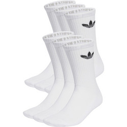 Adidas Originals Ανδρικές Κάλτσες Ψηλές Λευκές 6Pack IJ5619