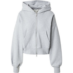 Calvin Klein Γυναικεία Ζακέτα Φούτερ Κοντή με Κουκούλα και Φερμουάρ Γκρι LV047C216G-P79