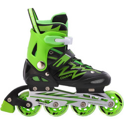 Cougar InLine Αυξομειούμενα Rollers Παιδικά Μαύρα Πράσινα MZS835LG