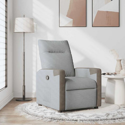 vidaXL Πολυθρόνα Relax με Υποπόδιο Ανακλινόμενη Γκρι 4104839