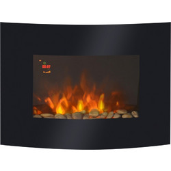 HOMCOM 820-053 Ηλεκτρικό Τζάκι Τοίχου 1800W Μ52xΥ65xΒ11.4cm