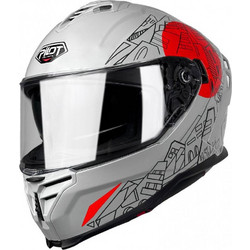 Pilot Helmets Corsair SV City Gloss Grey Κράνος Μηχανής Full Face 1550gr