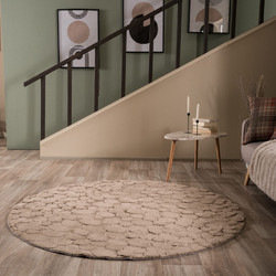 Teoran Alley Χαλί Στρογγυλό 120cm 03 Brown
