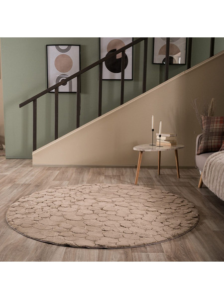 Teoran Alley Χαλί Στρογγυλό 120cm 03 Brown