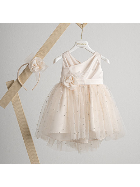 Piccolino Zoe Βαπτιστικό Φόρεμα Peach 2τμχ DR25S154