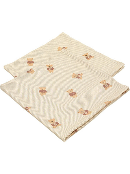 La Millou Baby Bear Πάνες Αγκαλιάς από Μουσελίνα Μπεζ 70x70cm 2τμχ