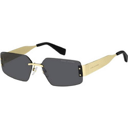 Marc Jacobs MARC875S RHLIR Γυναικεία Γυαλιά Ηλίου Ορθογώνια Μεταλλικά Χρυσά με Μαύρο Φακό