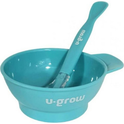 U-Grow Βρεφικό Σετ Φαγητού Γαλάζιο 2τμχ