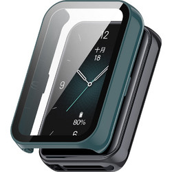 Techsuit Πλαστική Θήκη με Προστασία Οθόνης για Honor Band 10 / 9 43mm Πετρόλ