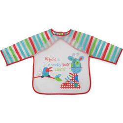 Cangaroo Messy Mouse Αδιάβροχη Σαλιάρα Ποδιά Πλαστική με Αυτοκόλλητο & Μανίκια 4m+ Πολύχρωμη