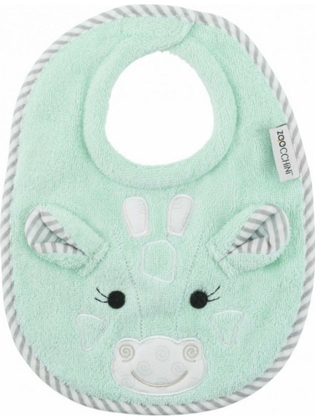 Zoocchini Jamie The Giraffe Σαλιάρα από 100% Βαμβάκι με Αυτοκόλλητο Πράσινο Mint