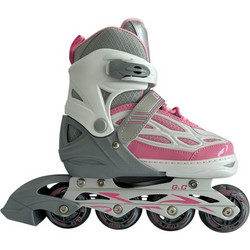G&C BW188 Inline Αυξομειούμενα Rollers Παιδικά Γκρι Ροζ 10-00-011