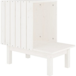 vidaXL Ξύλινo Σπιτάκι Γάτας 60x36x60cm Λευκό