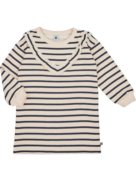 Petit Παιδικό Φόρεμα Μπεζ Navy Μπλε A0BUJ-01