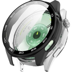Techsuit Defense360 Pro Bezel Πλαστική Θήκη Tempered Glass για Huawei Watch GT6 46mm Μαύρη