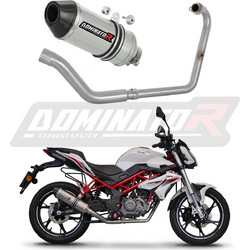 Dominator Τελικό Εξάτμισης για Benelli BN 125 με Σιγαστήρα Silver