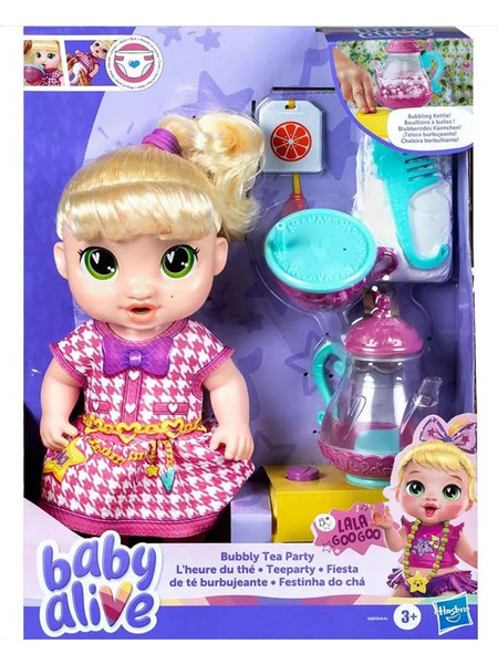 Hasbro Baby Alive Lala Googoo Baby Bubbly Tea Party Lala