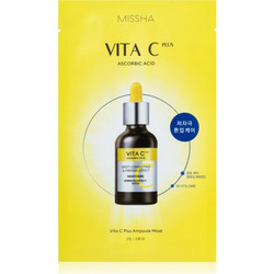 Missha Vita C Plus Sheet Μάσκα Προσώπου για Λάμψη με Υαλουρονικό 27gr