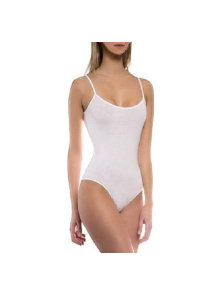 Kouros Γυναικείο Κορμάκι String με Τιραντάκι Λευκό 9875