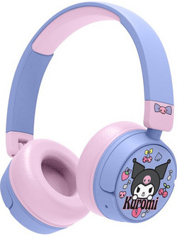OTL Kuromi Kids KU1471 Ασύρματα Bluetooth Παιδικά Ακουστικά On Ear Ροζ Μωβ