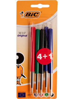 BIC M10 Clic Σετ Στυλό Διαρκείας Πολύχρωμο 5τμχ 876753