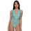 Milena By Paris Sexy Κορμάκι String See Through με Δαντέλα Τιρκουάζ 2506