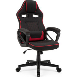 SENSE7 Knight Καρέκλα Gaming Υφασμάτινη Μαύρη Κόκκινη 5902659841599